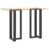 vidaXL Bartischbeine T-Form 2 Stk. Anthrazit 50x35x(100-101) cm Stahl