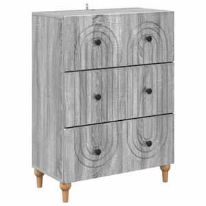 vidaXL Schubladenschrank Graues Sonoma 66 x 34,5 x 90 cm Holzwerkstoff