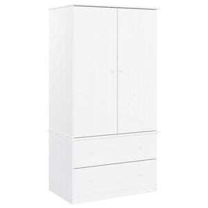 vidaXL Kleiderschrank ALTA Wei&szlig; 90x55x170 cm Massivholz Kiefer