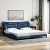 vidaXL Bettgestell ohne Matratze "Hvar" Blau 200x200 cm Stoff
