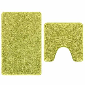 vidaXL Anti-Rutsch Badematten-Set 2 pcs Gr&uuml;n PP