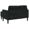 vidaXL 2-Sitzer-Sofa mit Chaiselongue L-f&ouml;rmig Schwarz 125 cm Kunstleder