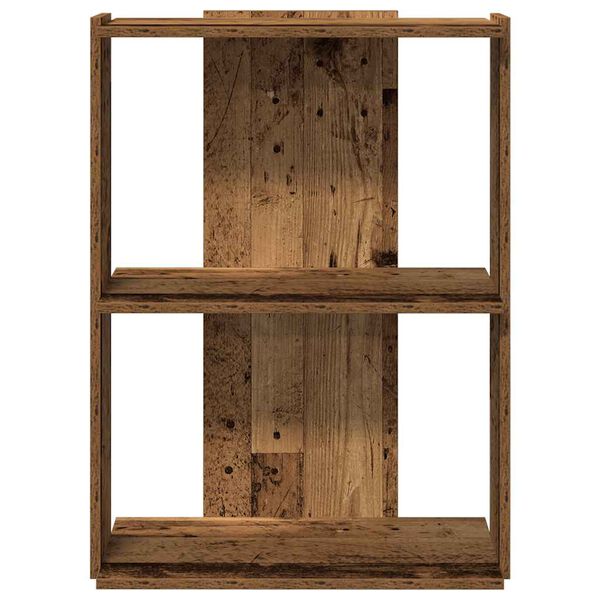 vidaXL B&uuml;cherregal 3 B&ouml;den Altholz-Optik 60x30x80 cm Holzwerkstoff