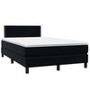vidaXL Boxspringbett mit Matratze & LED Schwarz 120x210 cm Samt