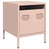 vidaXL Nachttische 2 Stk. Rosa 35x39x43,5 cm Stahl