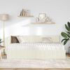 vidaXL Eckbettgestell mit Matratze mit Kopfteil 2 pcs Creme Samt