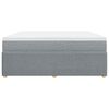 vidaXL Boxspringbett mit Matratze Hellgrau 180x200 cm Stoff