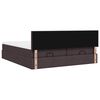 vidaXL Ottoman-Bett mit Matratzen Dunkelbraun 160x200 cm Stoff