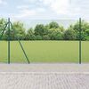 vidaXL Zaunpfosten Gr&uuml;n 50 x 1,4 m (Masche 19 x 19 mm) Stahl und PVC