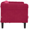 vidaXL Sofa 3-Sitzer Weinrot Samt