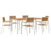 vidaXL Outdoortisch-Set 7 pcs Braun Massivholz Akazie