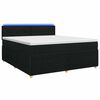 vidaXL Boxspringbett mit Matratze Schwarz 160 x 200 cm Stoff