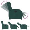 vidaXL Relaxsessel Elektrisch Dunkelgr&uuml;n Stoff