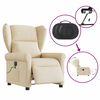 vidaXL Massagesessel Elektrisch Creme Stoff