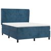 vidaXL Boxspringbett mit Matratze Dunkelblau 140x200 cm Samt