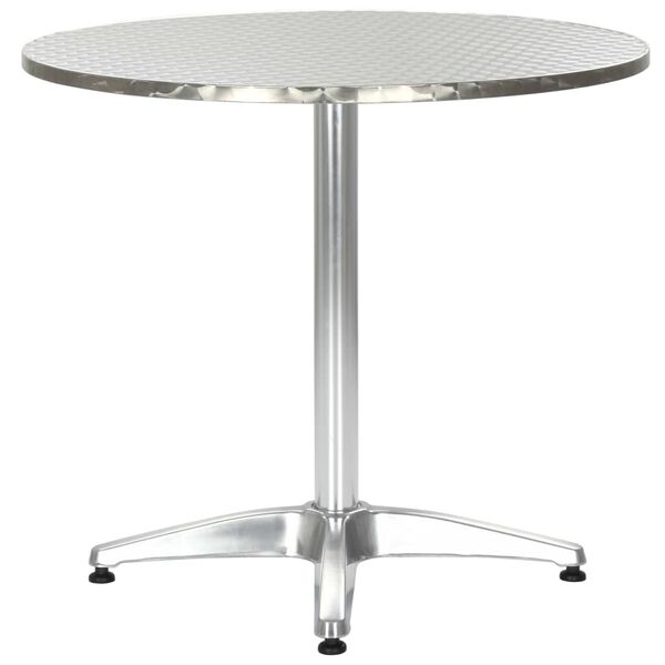 vidaXL Gartentisch Silbern 80x70 cm Aluminium