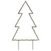 vidaXL Weihnachtsbaum mit Erdspie&szlig;en und 80 LEDs 60 cm