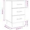 vidaXL Nachttisch Grau Sonoma 40x40x66 cm Holzwerkstoff