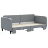 vidaXL Tagesbett Ausziehbar Hellgrau 90x200 cm Stoff