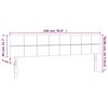 vidaXL LED Kopfteil Blau 180x5x78/88 cm Stoff