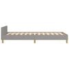 vidaXL Bettgestell ohne Matratze Hellgrau 90x200 cm Stoff