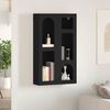 vidaXL H&auml;ngeschrank mit Regal Schwarz 59 x 20 x 100 cm Holzwerkstoff