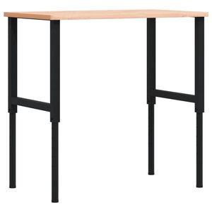 vidaXL Werkbank 100x60x(71,5-98) cm Massivholz Buche Rechteckig