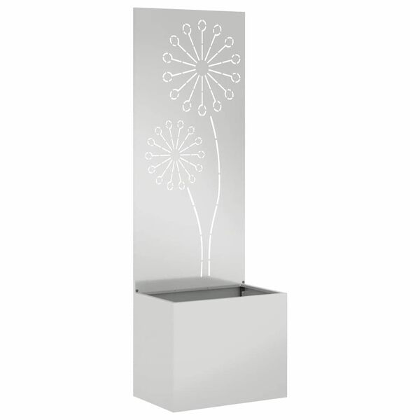 vidaXL Garten Sichtschutz-Leinwand Silber 50 x 140 cm Verzinkter Stahl