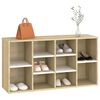 vidaXL Schuhbank Wei&szlig; und Sonoma-Eiche 103x30x55 cm Holzwerkstoff