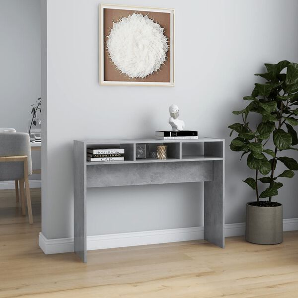 vidaXL Konsolentisch Betongrau 105x30x80 cm Holzwerkstoff