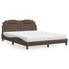 vidaXL Bett "Viana" mit Matratze Braun 160x200 cm Kunstleder