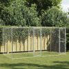 vidaXL Hundek&auml;fig 2 pcs Silber 400 x 200 x 200 cm Stahl und PE