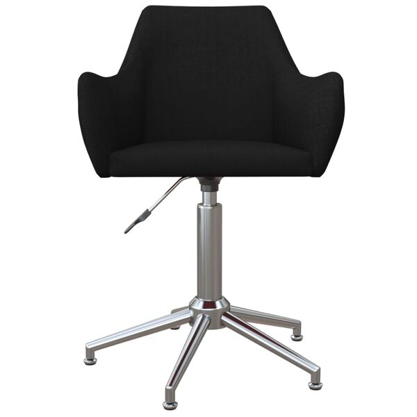 vidaXL Esszimmerst&uuml;hle 2 Stk. Drehbar Schwarz Stoff