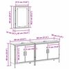 vidaXL Badezimmer Waschbeckenm&ouml;bel mit Regal 3 pcs Braun Holzwerkstoff