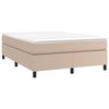vidaXL Boxspringbett Matratze Cappuccino-Braun 140x190cm Kunstleder