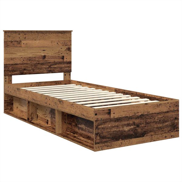 vidaXL Bettrahmen Altholz 90 x 200 cm Massives Kiefernholz