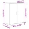 vidaXL Sideboard 2 pcs Artisan-Eiche 60 x 31 x 70 cm Holzwerkstoff