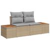 vidaXL Gartensofa-set mit Kissen 4 pcs Beige und Hellgrau Poly Rattan