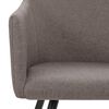 vidaXL Esszimmerst&uuml;hle 6 Stk. Taupe Stoff