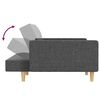 vidaXL Schlafsofa 2-Sitzer mit 2 Kissen Hellgrau Stoff