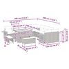 vidaXL Gartensofa-set mit Kissen 13 pcs Beige und Creme