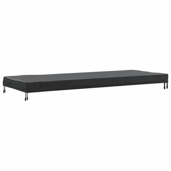 vidaXL Tischdecken Uni Schwarz 102 x 202 x 15 cm Stoff