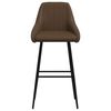 vidaXL Barhocker 2 Stk. Dunkelbraun Kunstleder