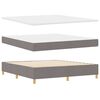 vidaXL LED Boxspringbett mit Matratze Taupe 180 x 200 cm Stoff