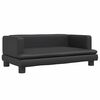 vidaXL Hundebett Schwarz 80x45x30 cm Kunstleder