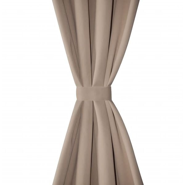 Verdunkelungs-Vorh&auml;nge mit Metallringen 135 x 245 cm Creme blackout