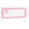 vidaXL Kleinkind-Bettschutzgitter Rosa 190x25 cm Stoff