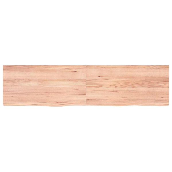 vidaXL Tischplatte Hellbraun 160x40x(2-4)cm Massivholz Eiche Behandelt