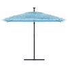 vidaXL Sonnenschirm mit Stahlmast Blau 290x290x238 cm