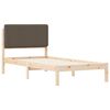 vidaXL Bettgestell mit gepolstertem Kopfteil Taupe 80 x 200 cm